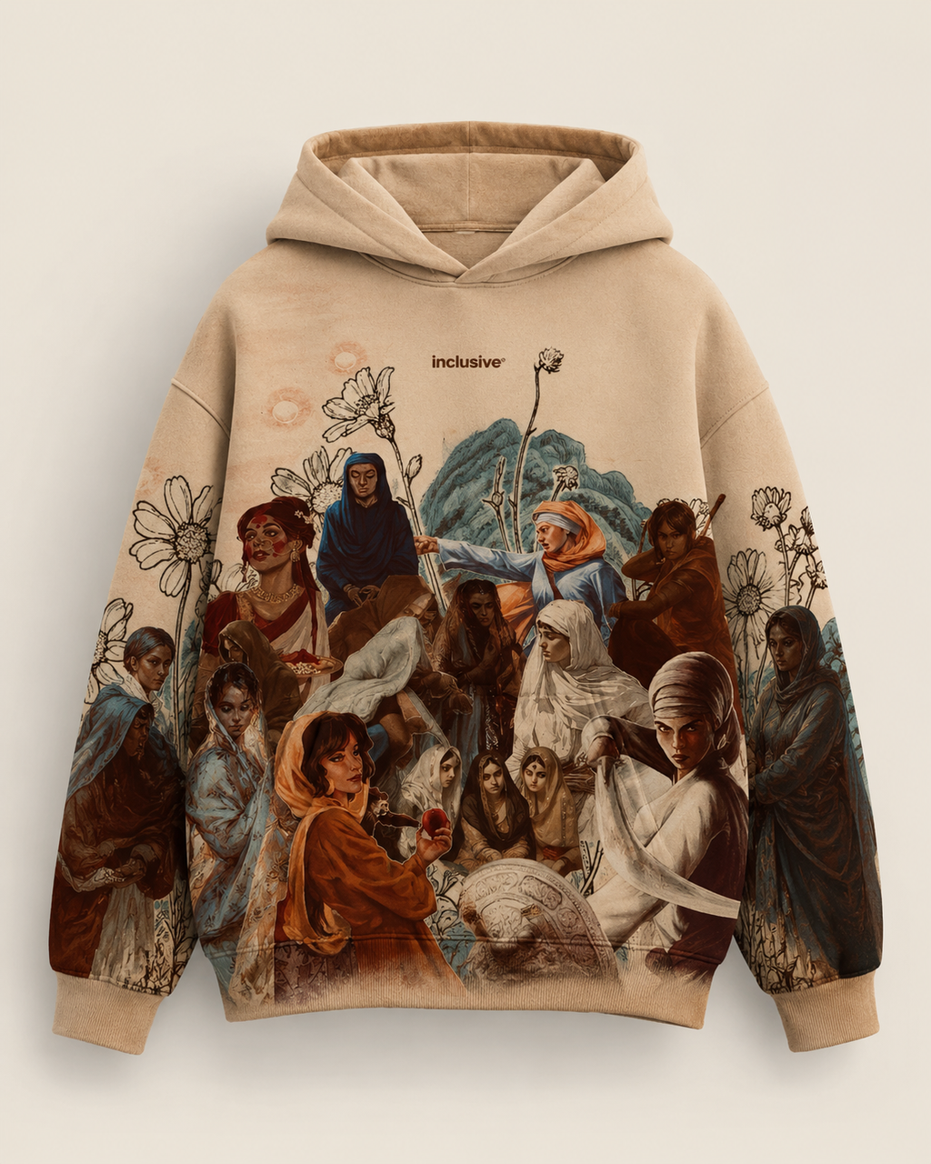 INCLUSIVE® KĀUR Heritage Oversized Hoodie – Sandstone Edition